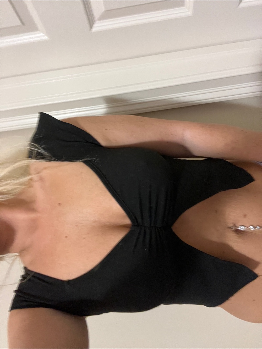 Black Cutout Top